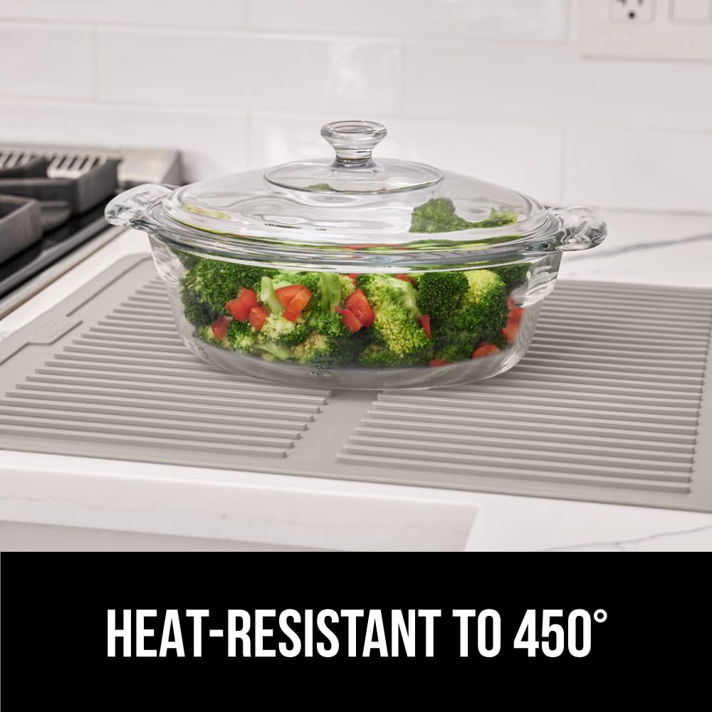 100% BPA Free Patented Silicone Dish Drying Mat for Kitchen Counter