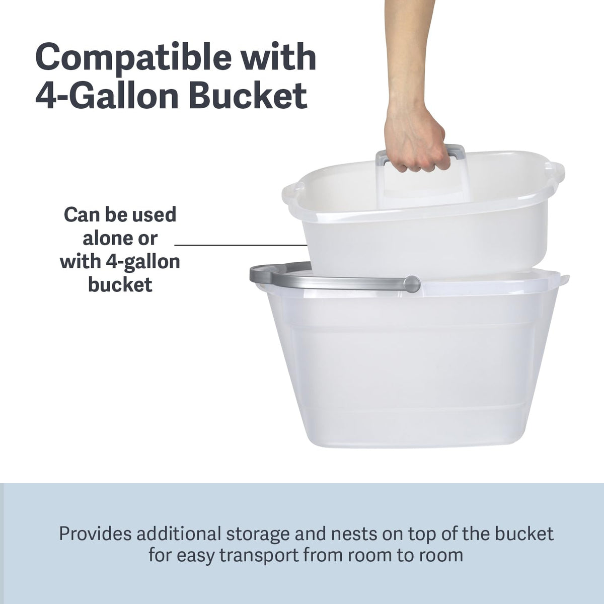 Plastic Multipurpose Cleaning Storage Caddy with Handle