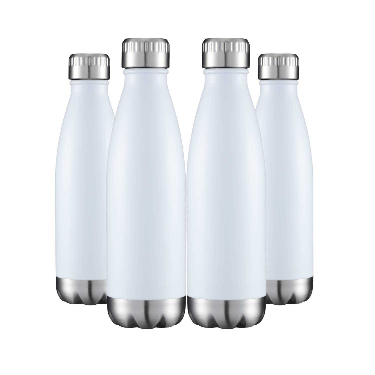 17oz Stainless Steel Water Bottles Bulk (4 Count)