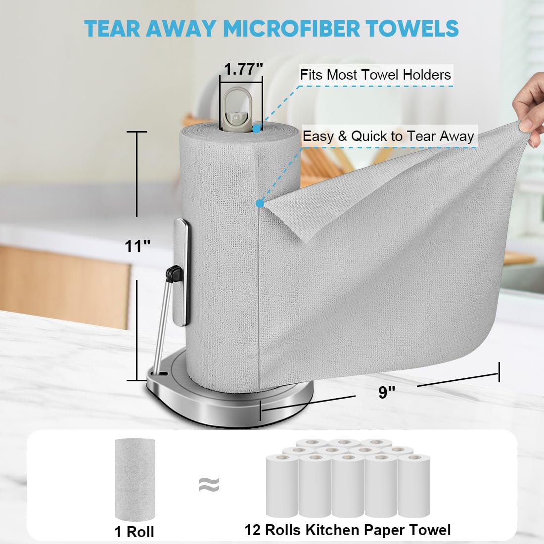 Microfiber Cleaning Cloth 330 Sheets 6 Roll (330 Count) - ModHome Supplies
