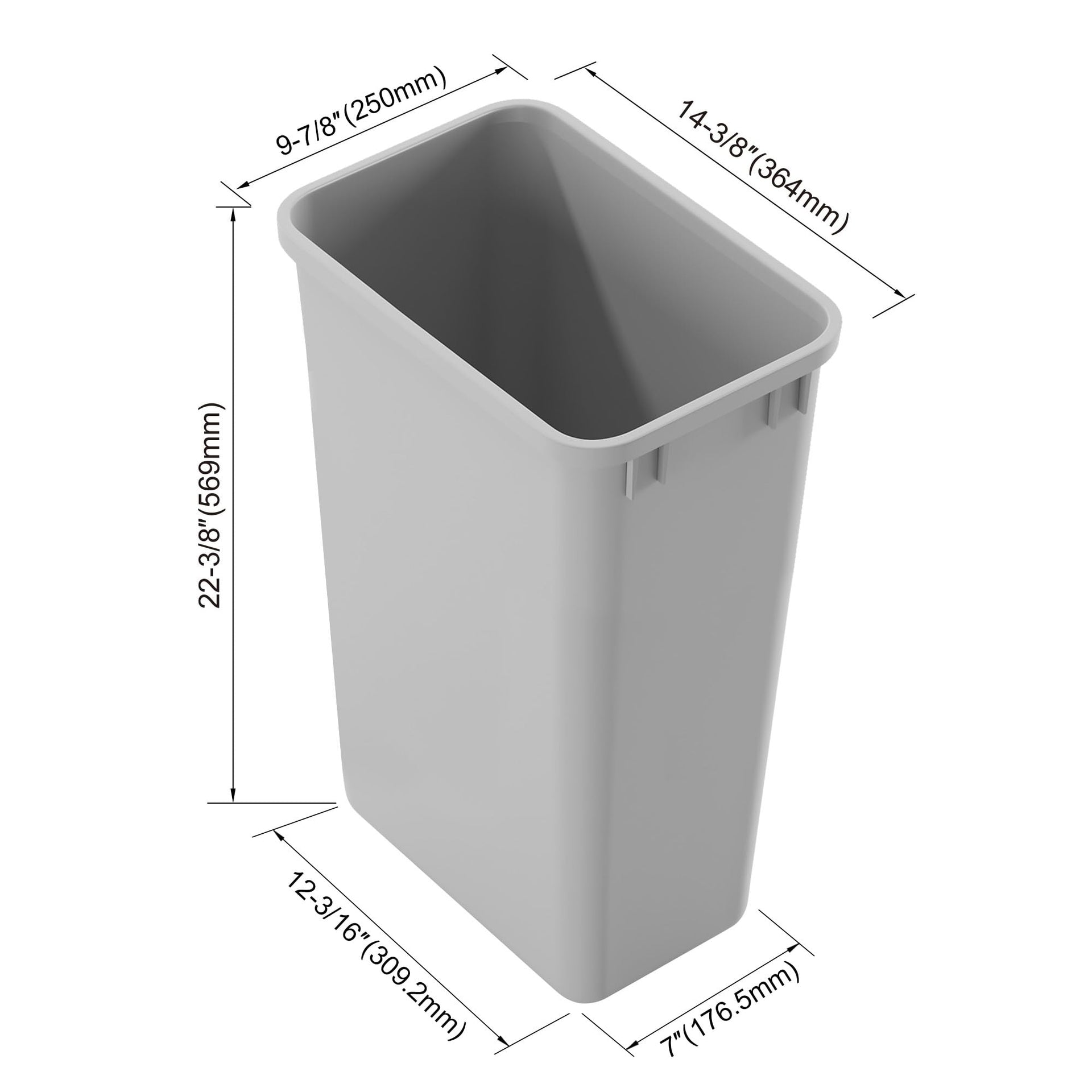 Dowell 50L Wastebasket Trash Container
