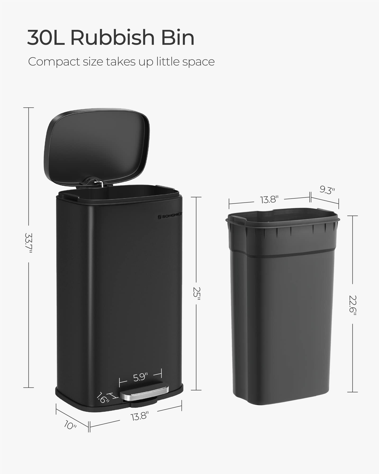Trash Can with Lid