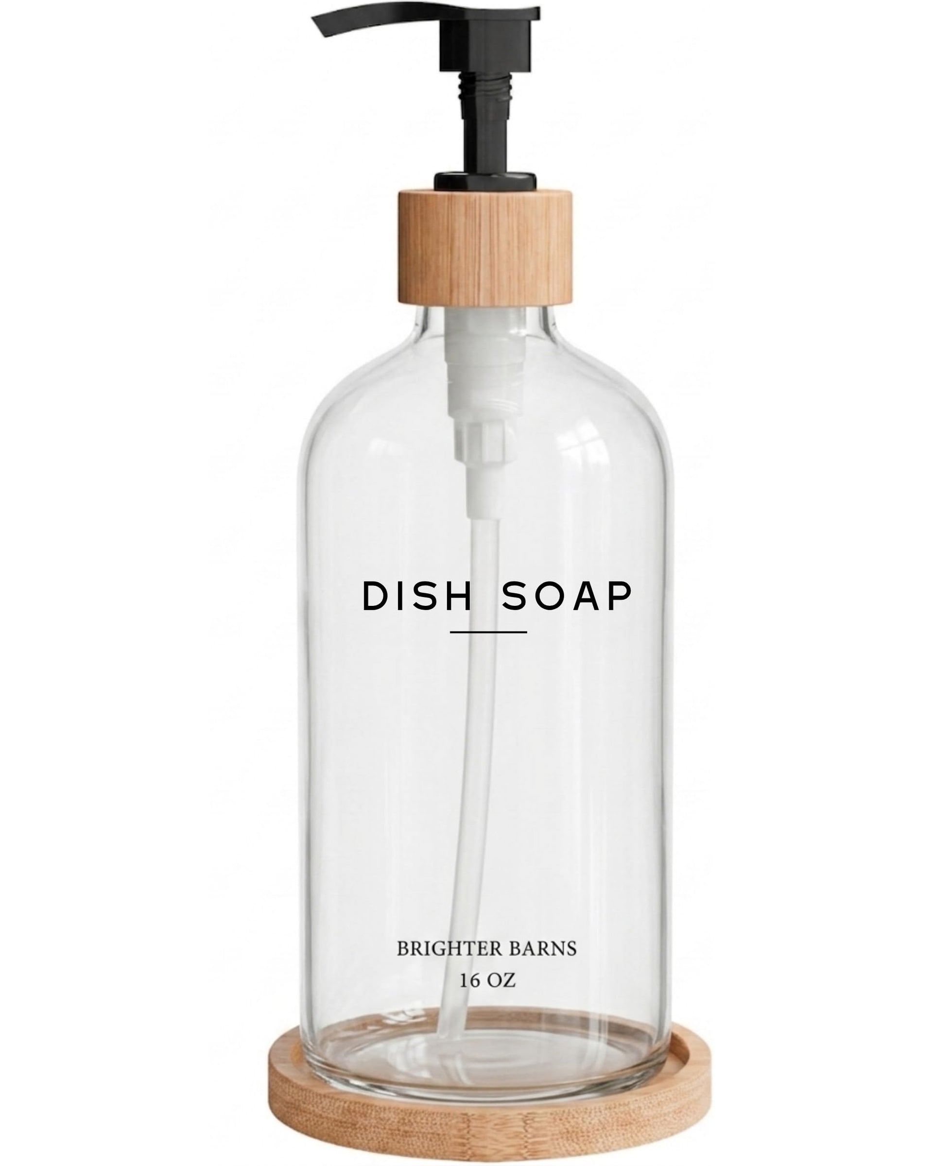 Clear Glass Dish Soap Dispenser by Brighter Barns