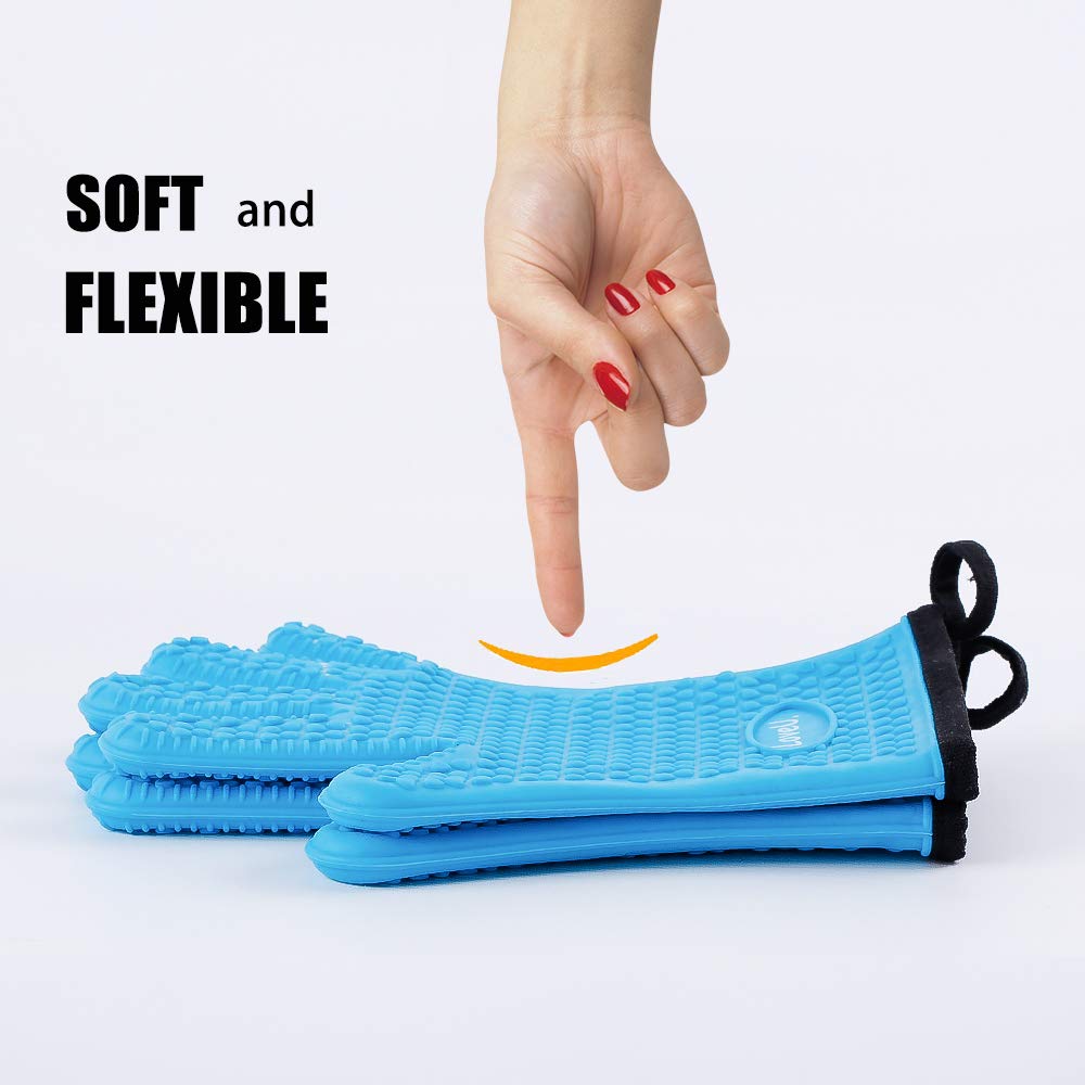 Silicone Oven Mitts Gloves (11 Ounce)