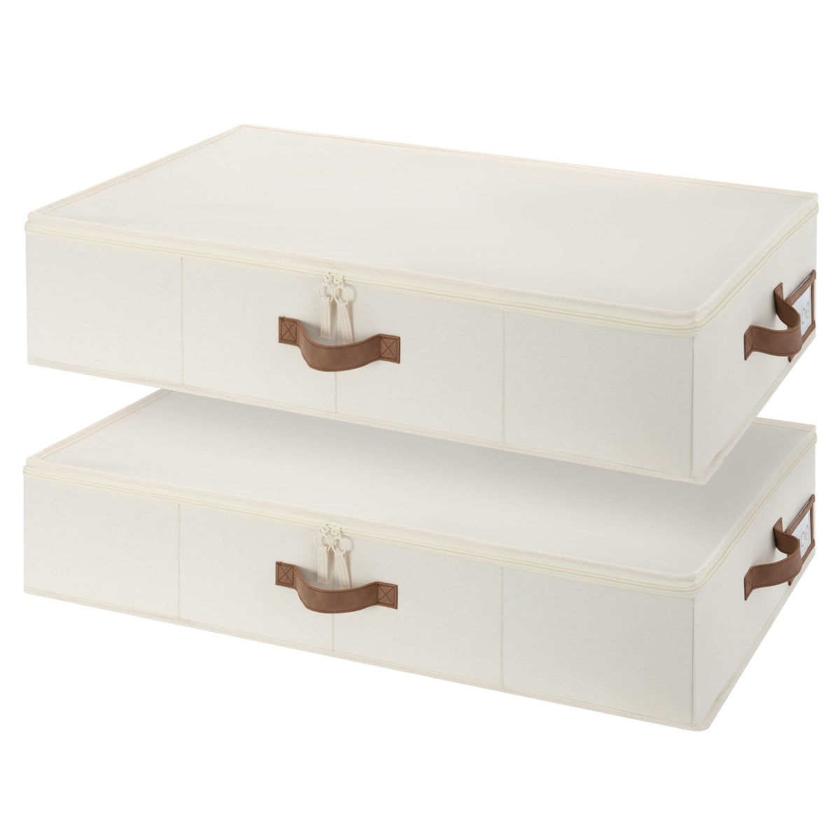 6 Inch Low Profile Under Bed Clothes Storage Bins with Lids (2 Count)