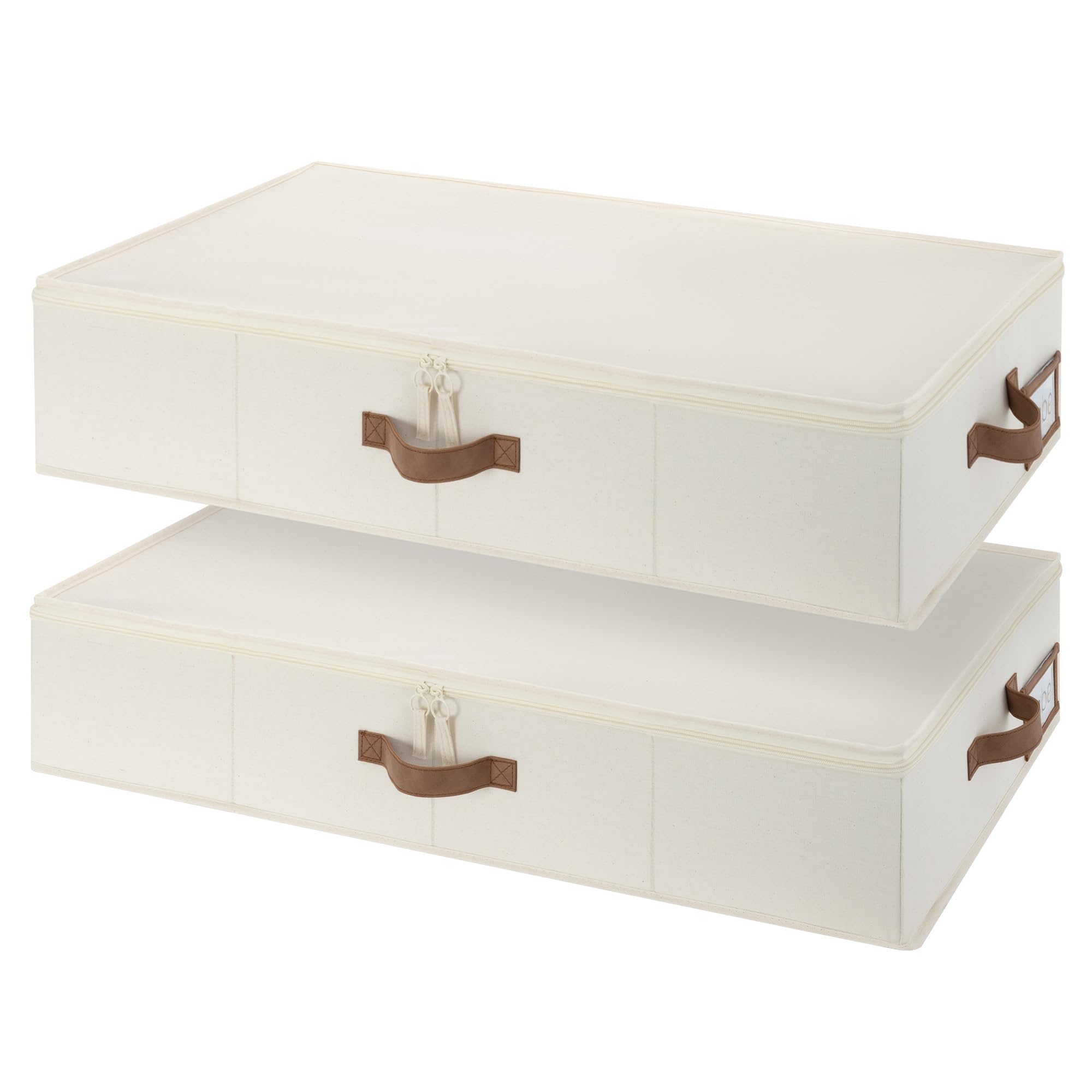 6 Inch Low Profile Under Bed Clothes Storage Bins with Lids (2 Count)