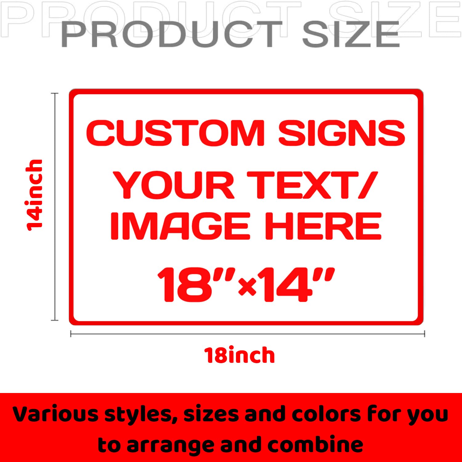 Custom Aluminum Weatherproof Metal Signs