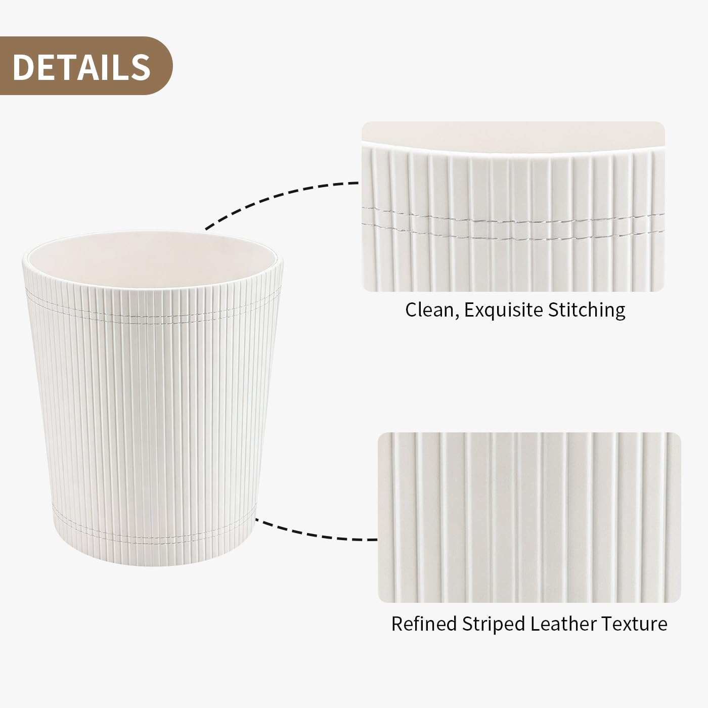 Pu Leather Trash Can