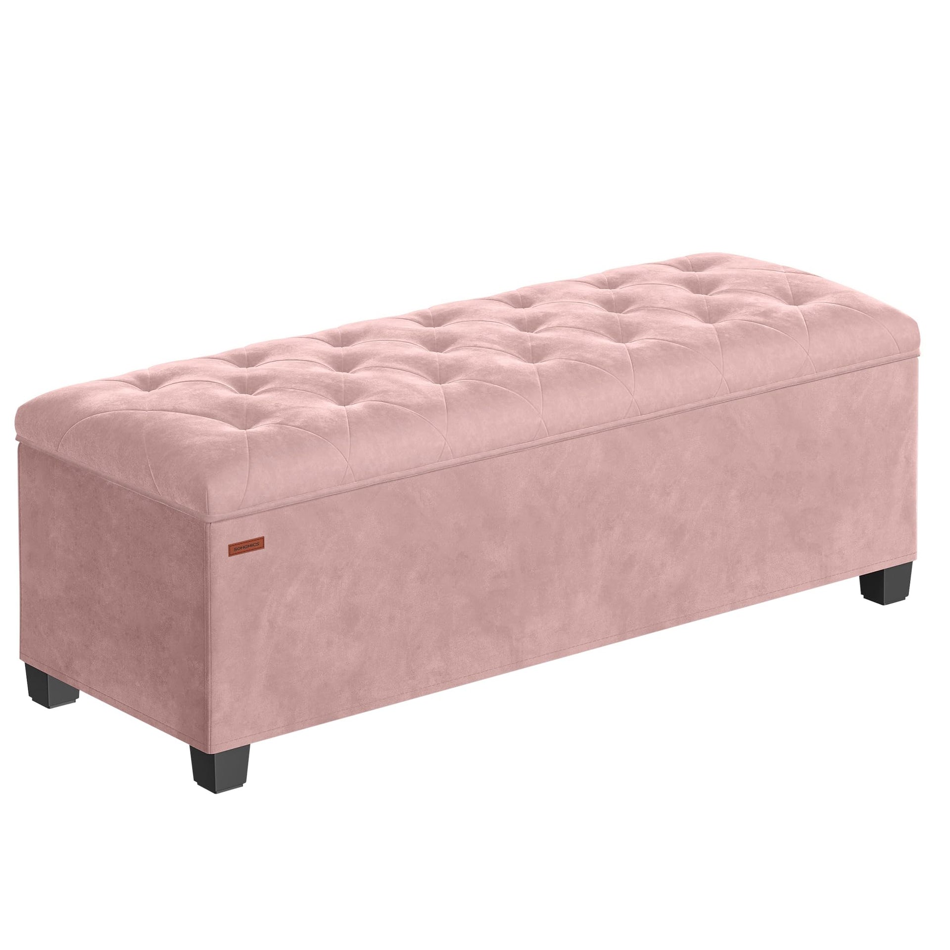 Velvet Storage Ottoman Bench