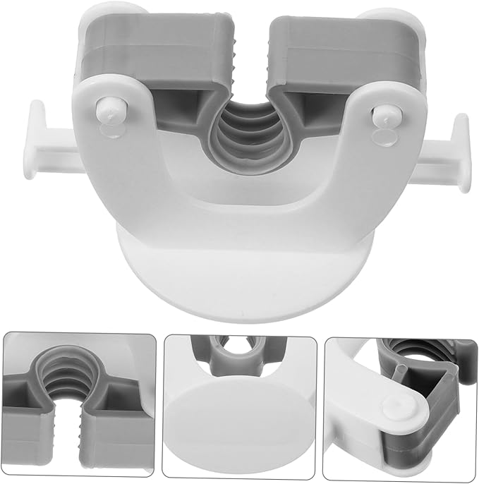 SAFIGLE Abs Mop Holder Wall Mount Drilling Broom Rack Mop Clip for Home Office Restaurant Hotel Random Color