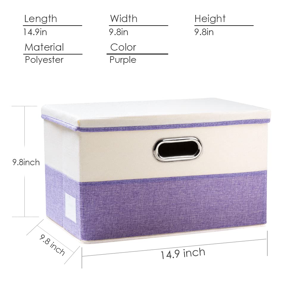 Collapsible Storage Bin with Lid [3 (3 Count)