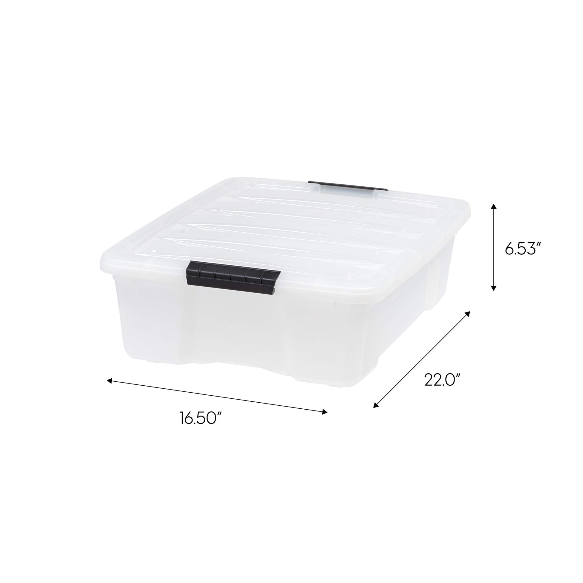 6 Pack 27 Quart Storage Bins with Lids (6 Count)