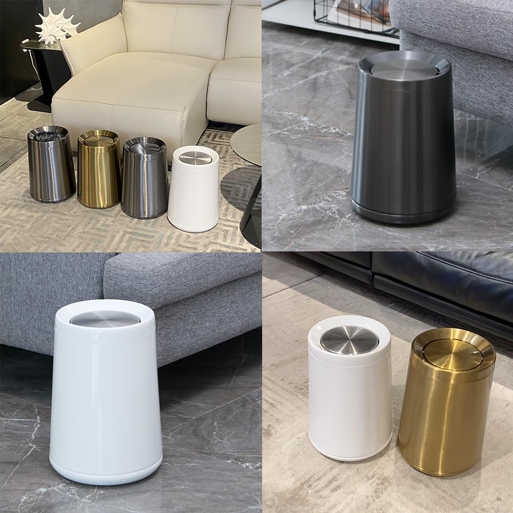 2.1 Gallon Bathroom Trash Can with Lid