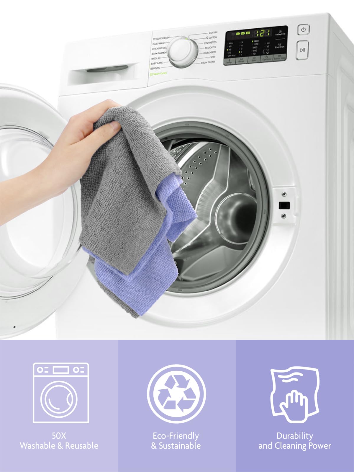 Microfiber Cleaning Cloth Roll (75 Count)
