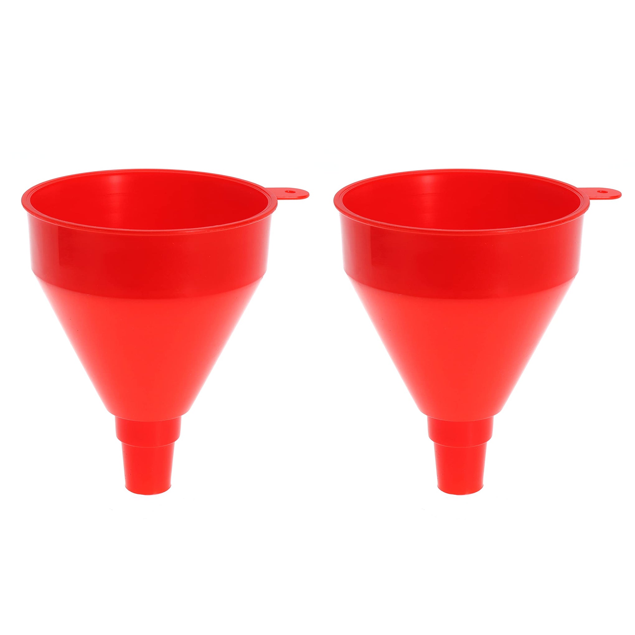 Flexible Fuel Funnel with Long Hose Plastic Small Wide Mouth Filling Funnel Car Funnel for Engine Oil Gas Fuel Gasoline Diesel Water Fluid Liquid Transmission Red (2 Count)