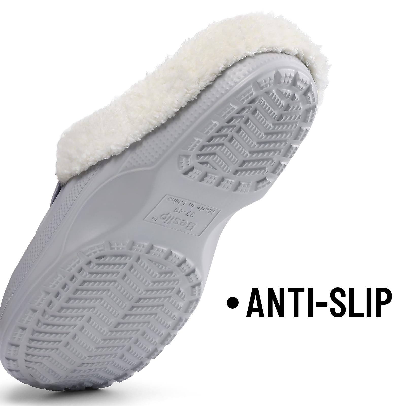 Fur Lined Clogs for Women & Men Fuzzy Slippers with Memory Foam