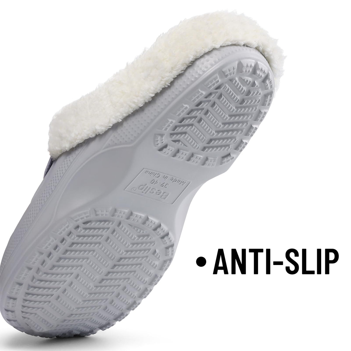 Fur Lined Clogs for Women & Men Fuzzy Slippers with Memory Foam