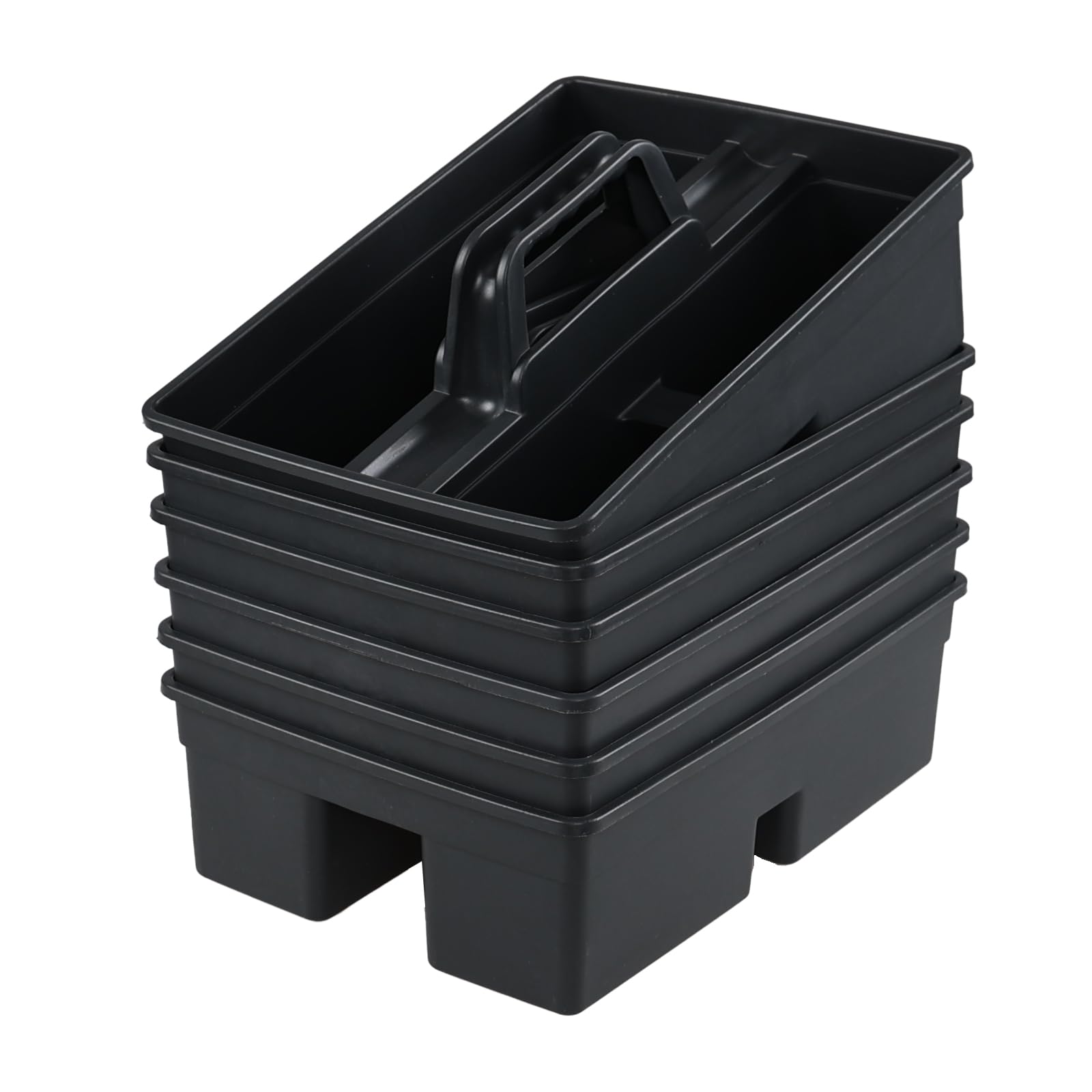 6 Pack Plastic Cleaning Caddy with Handle (6 Count)