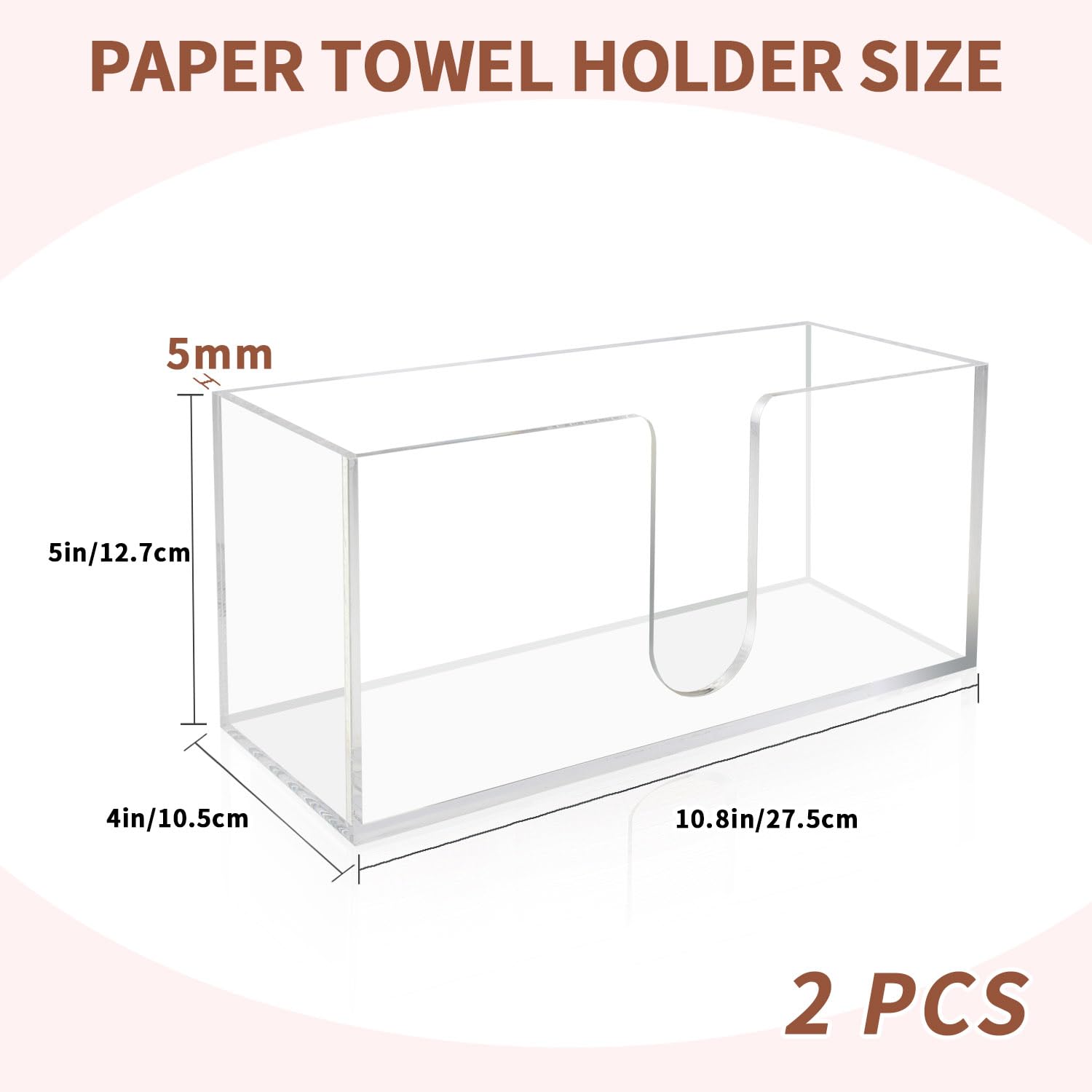 Acrylic Paper Towel Holder (2 Count)