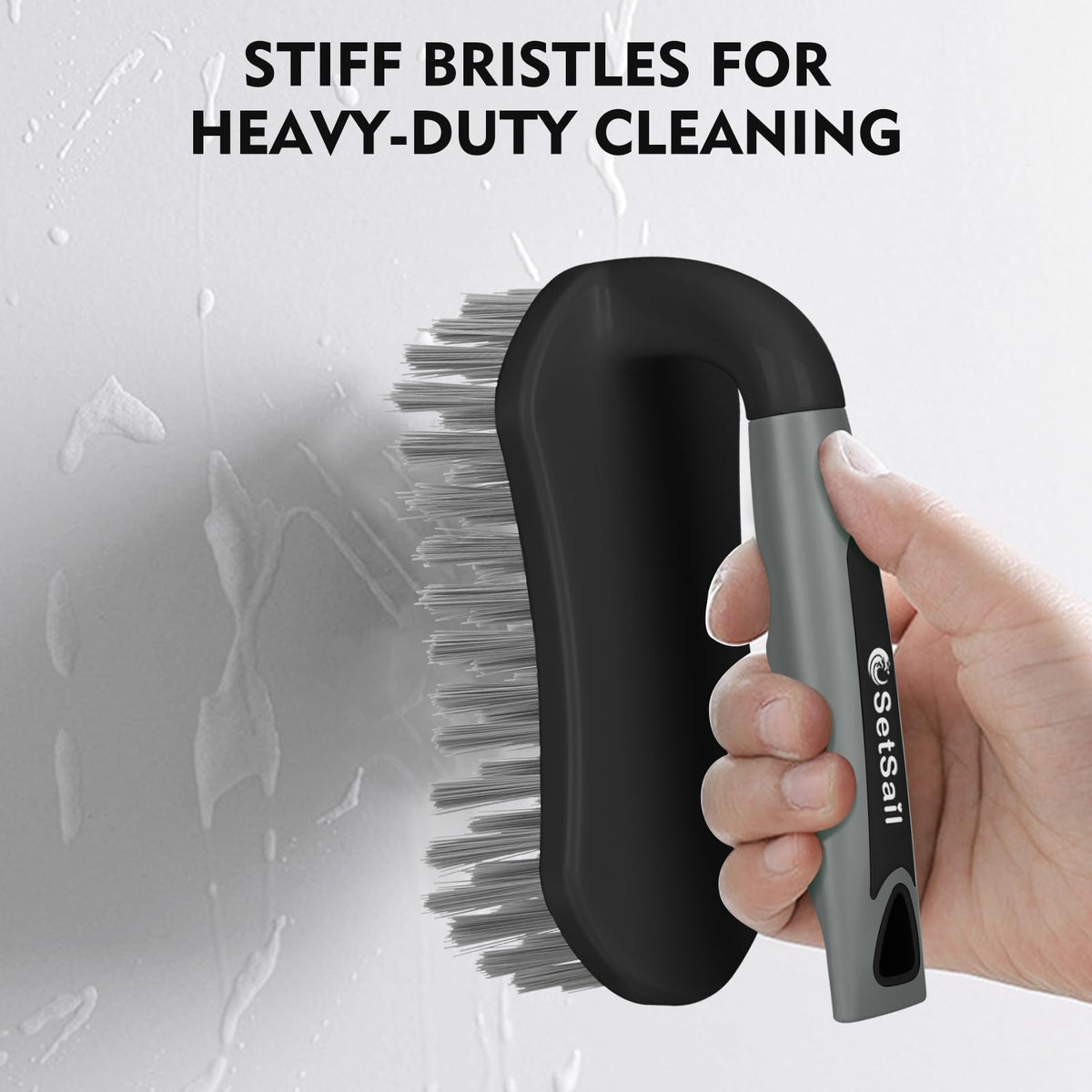 Scrub Brush Stiff Bristle Cleaning Scrubber (2 Count)