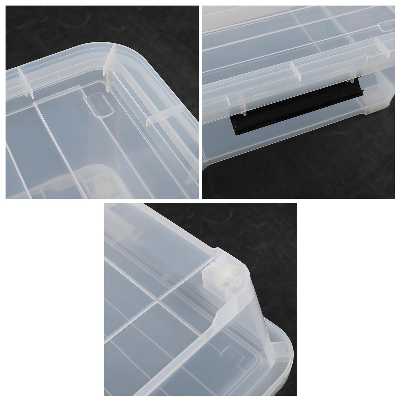 4 Pack Stackable Plastic Storage Bins with Lids (4 Count)