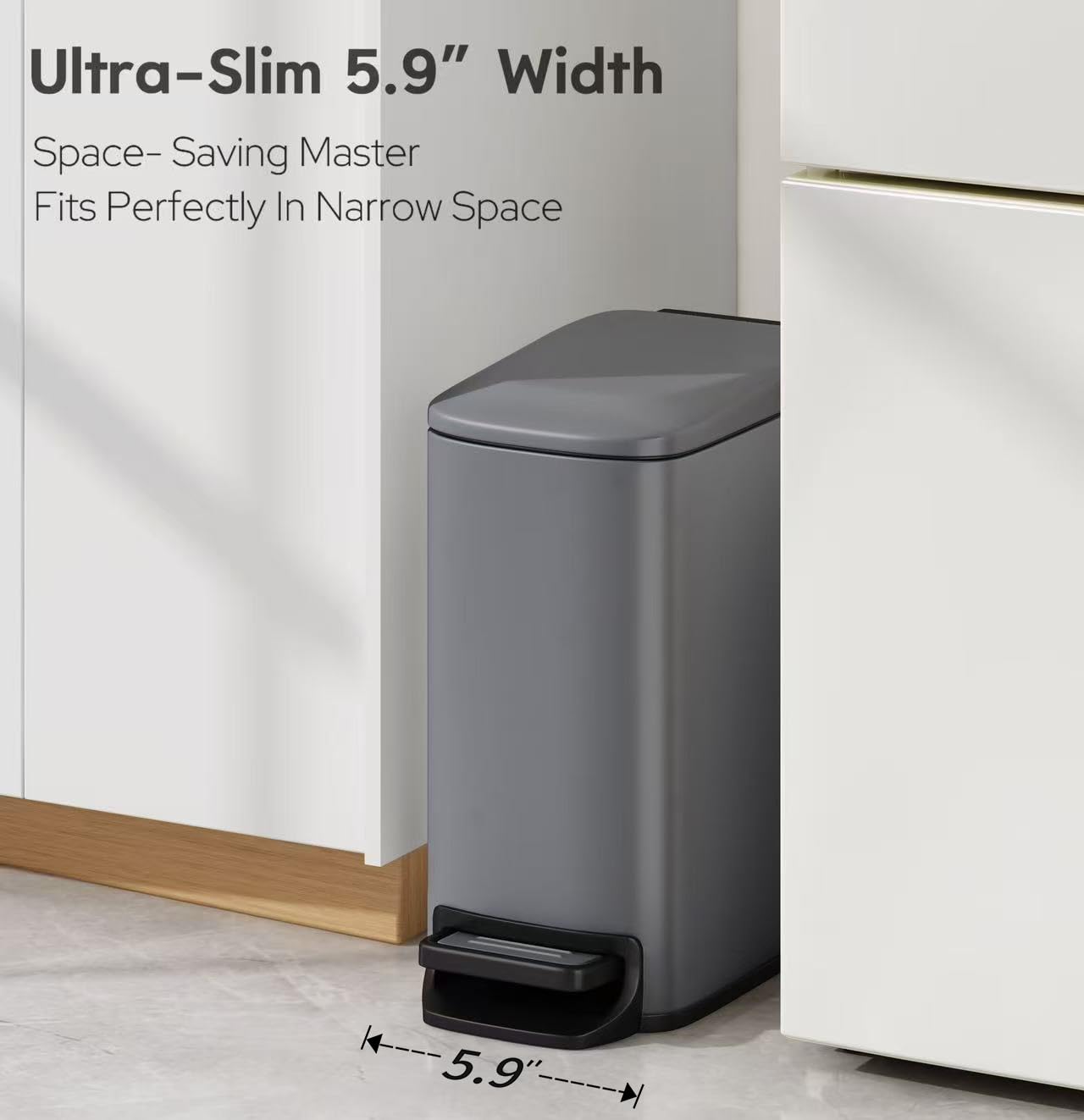 Small Bathroom Trash Can with Lid
