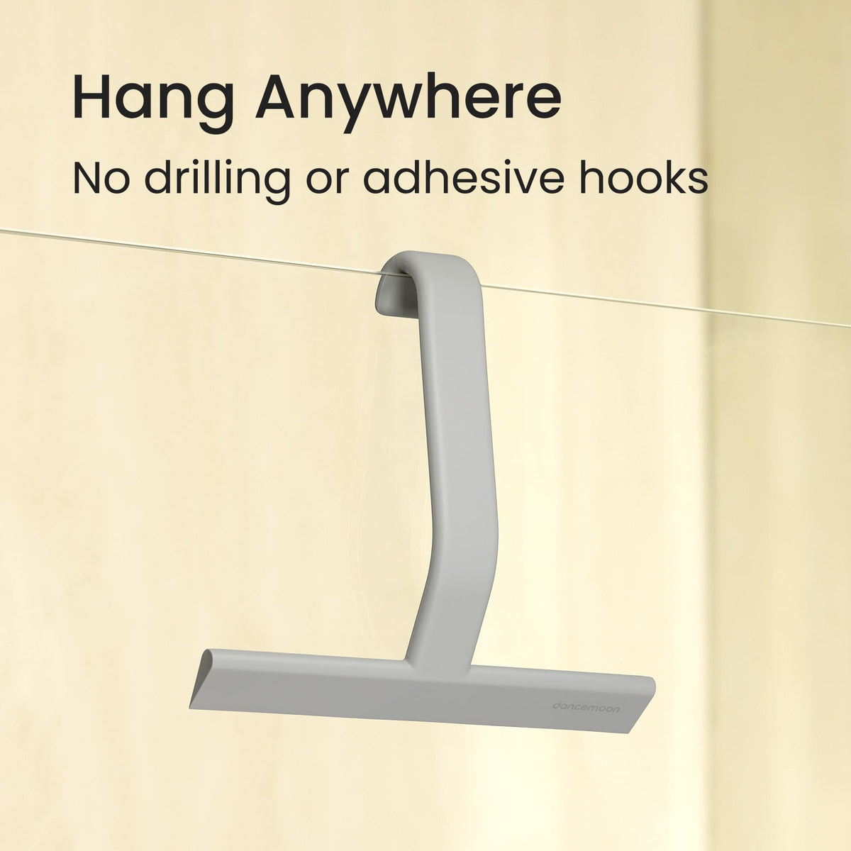 JustHang Shower Squeegee with Built