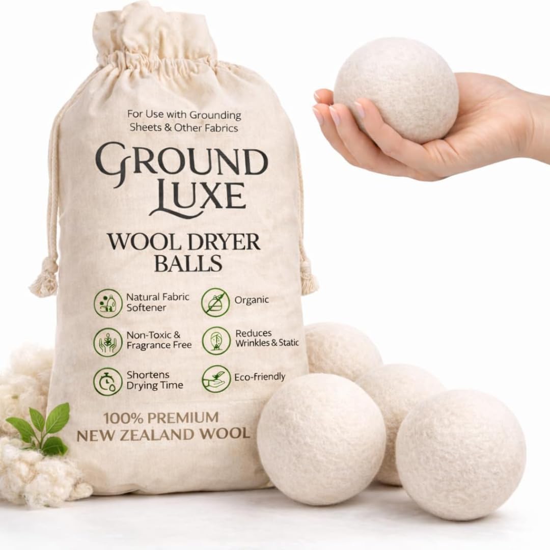 Premium New Zealand Wool Dryer Balls (6 Count)