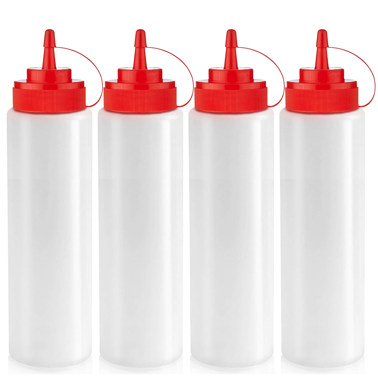 24 oz Large Condiment Squeeze Bottles for Sauces (4 Count)