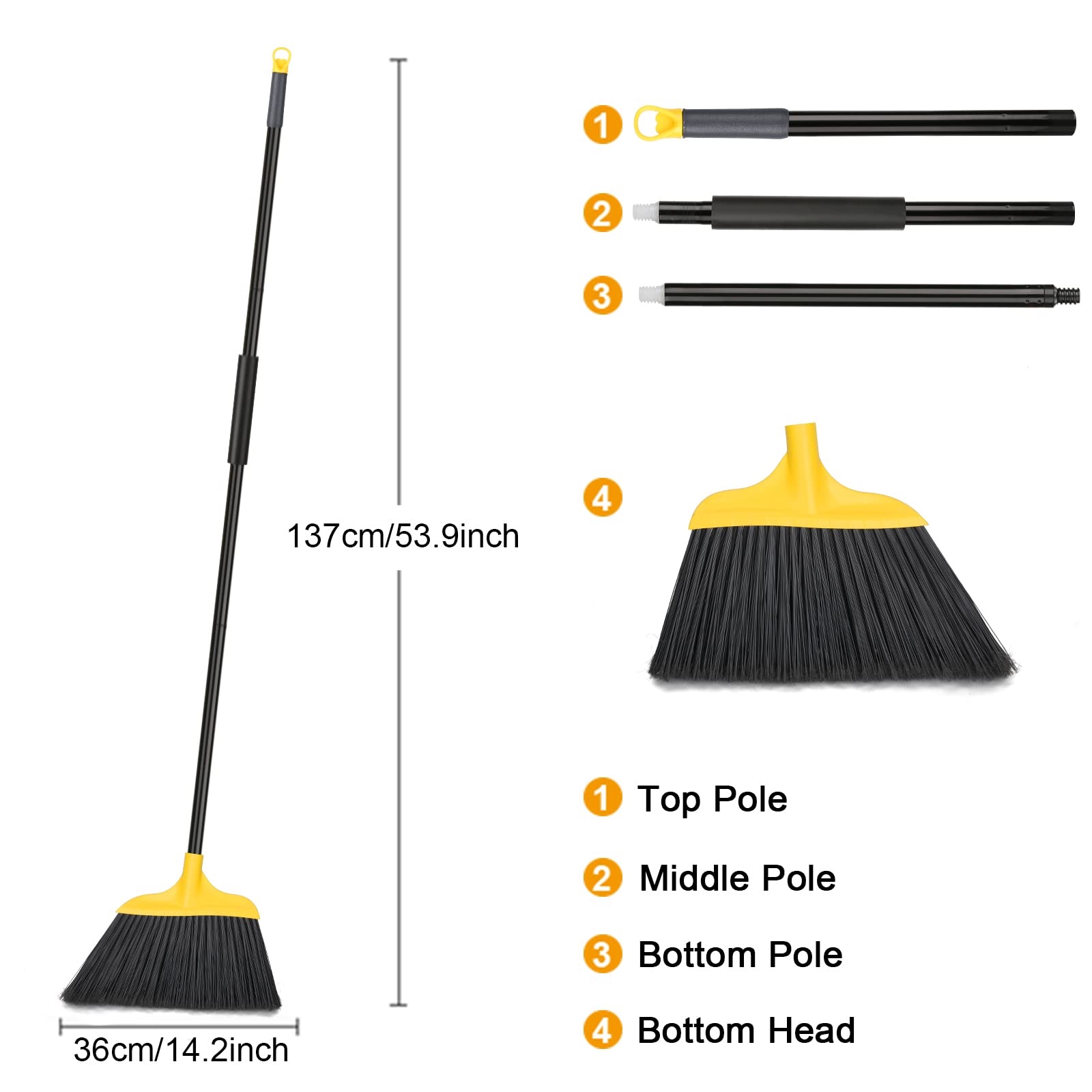 3 Pack Outdoor Broom Heavy (3 Count)