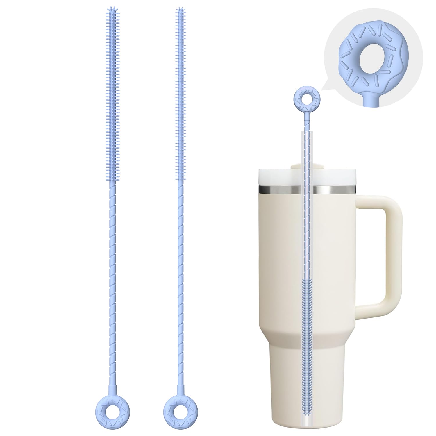 Silicone Straw Cleaner Brush (2 Count)