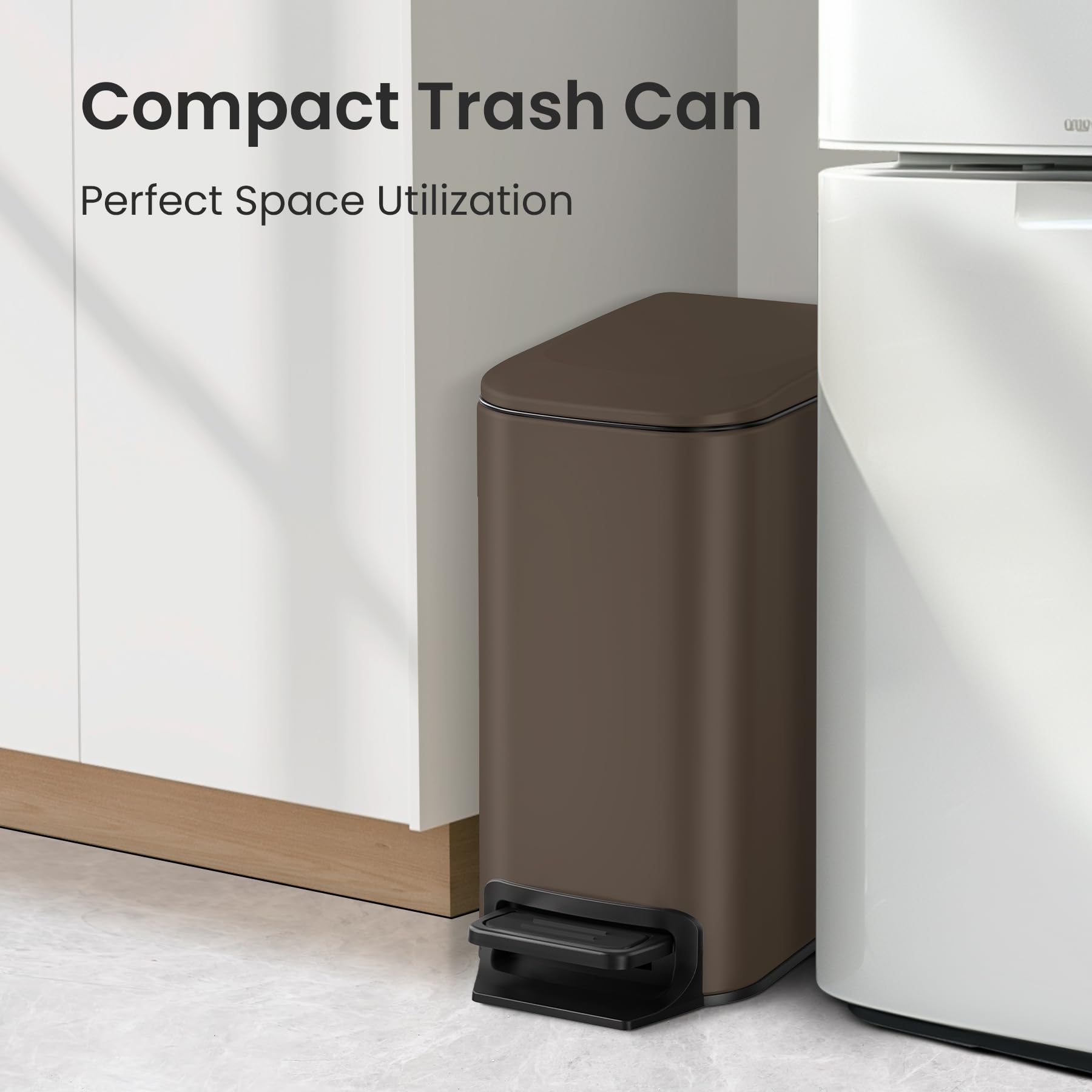 Small Bathroom Trash Can with Lid
