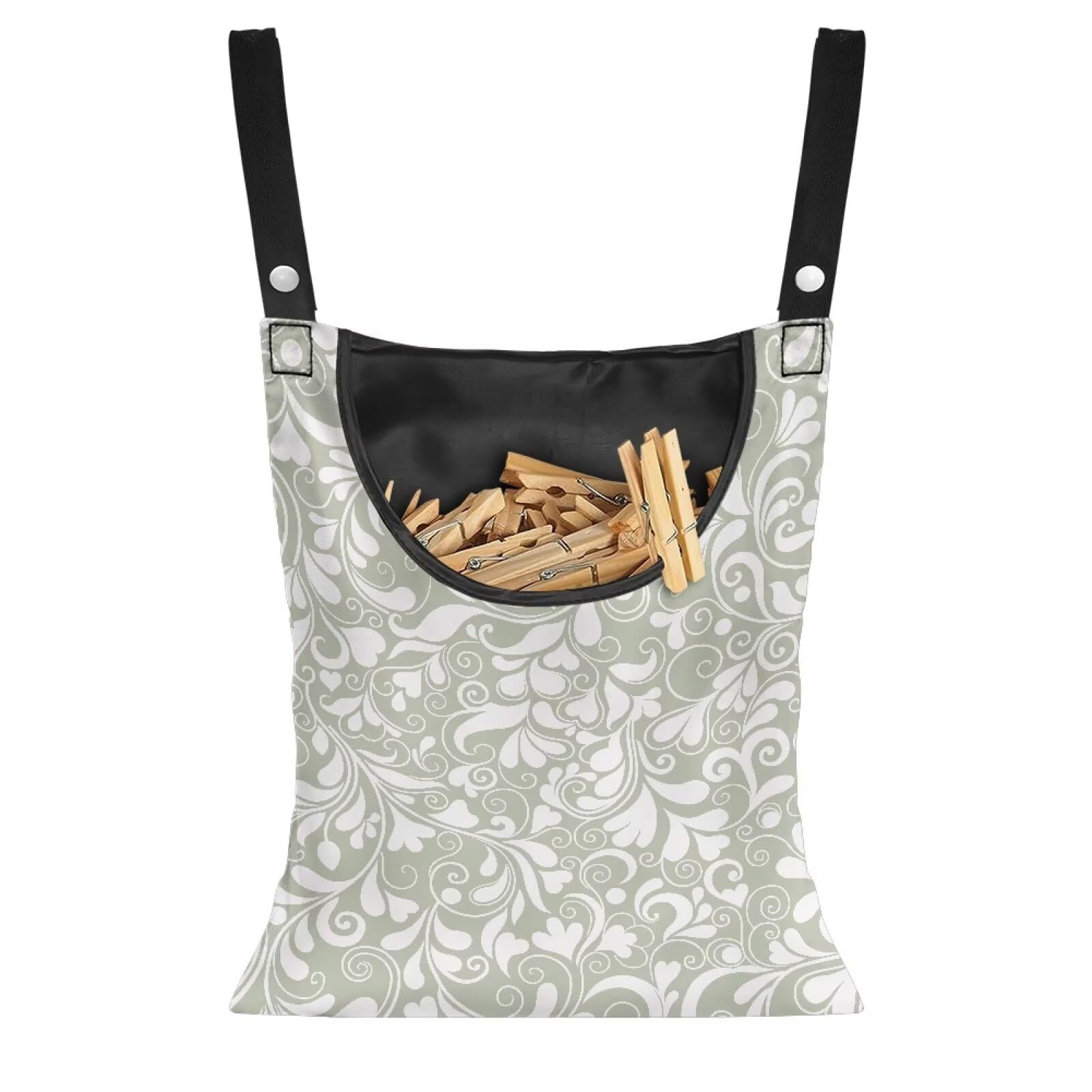 Large Clothespin Storage Bag 14.5"x12" with Oversized Opening