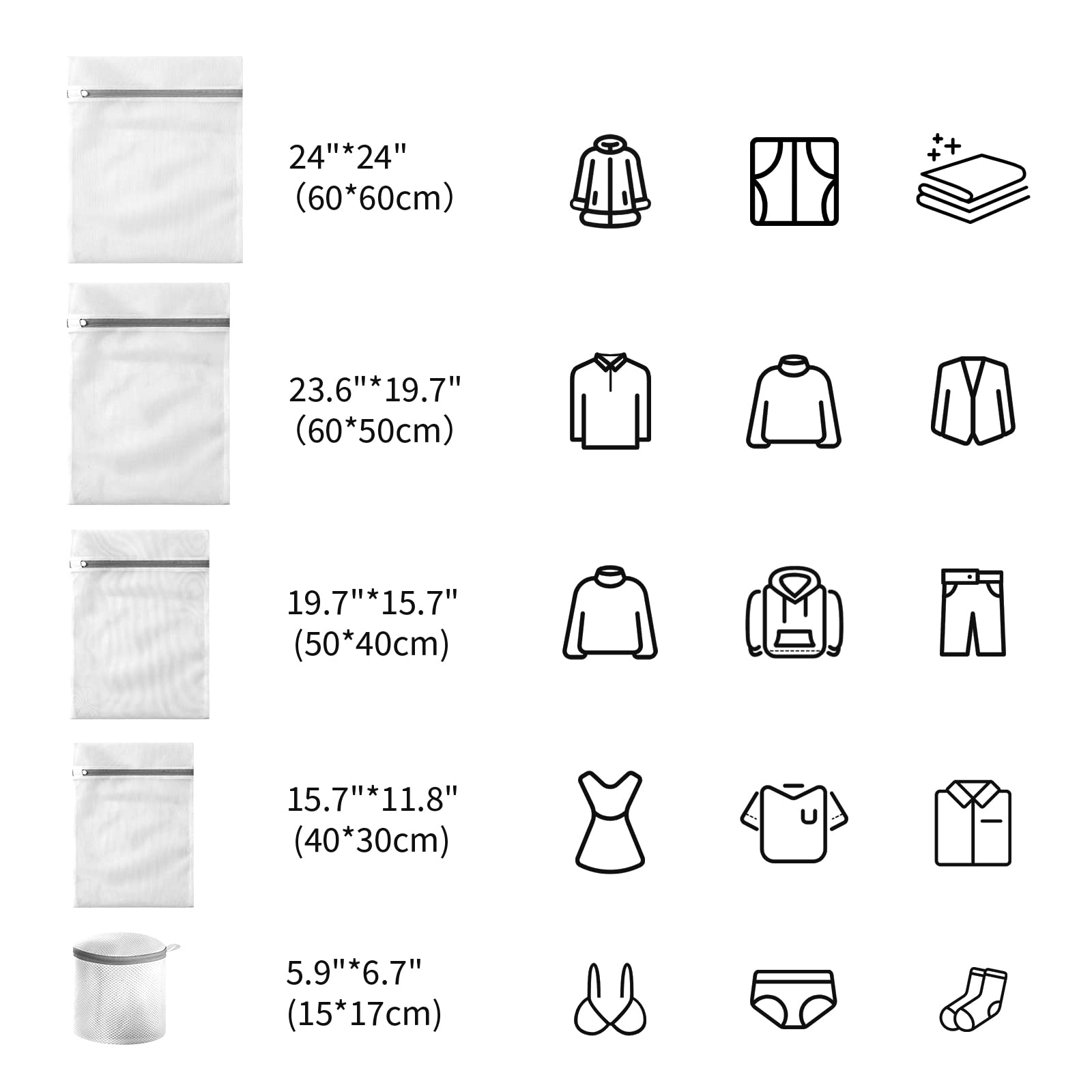 Mesh Bra Bags for Laundry (9 Count)
