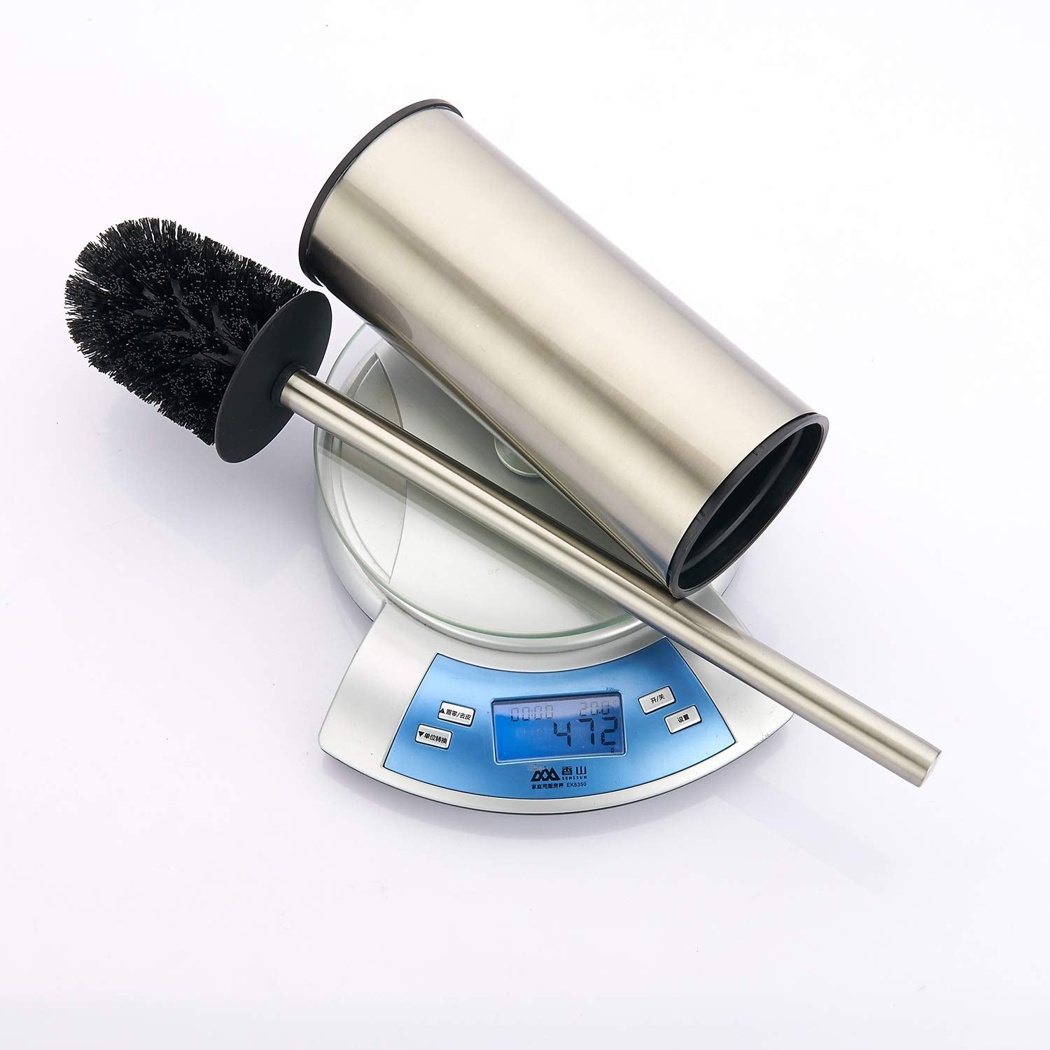 Toilet Brush Holder Brushed Nickel