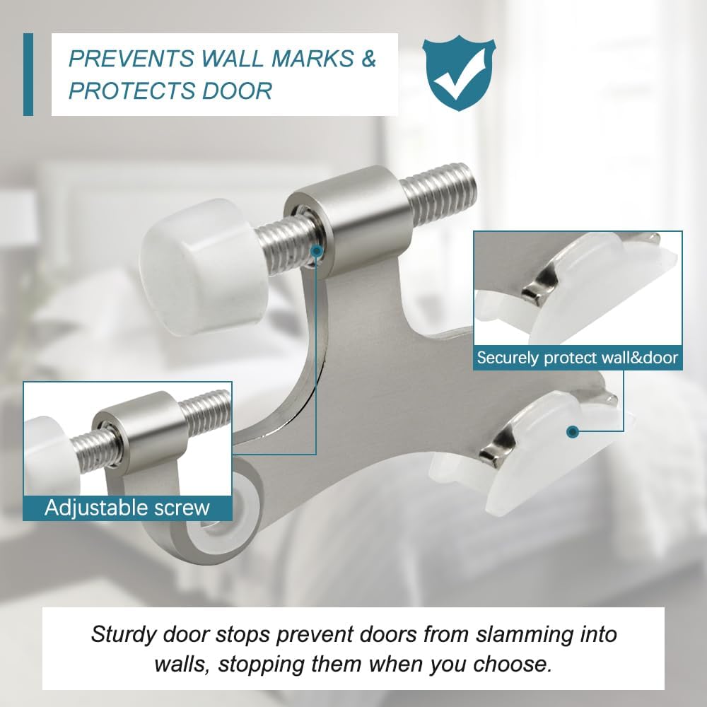 20 Pack Hinge Pin Brushed Nickel Door Stopper (20 Count)