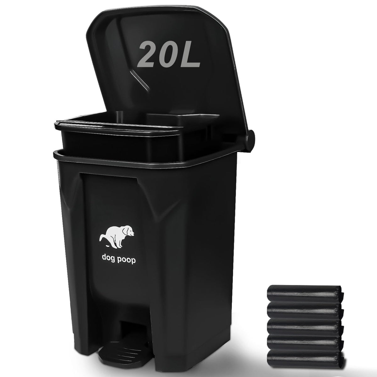 Dog Poop Trash Can Outside