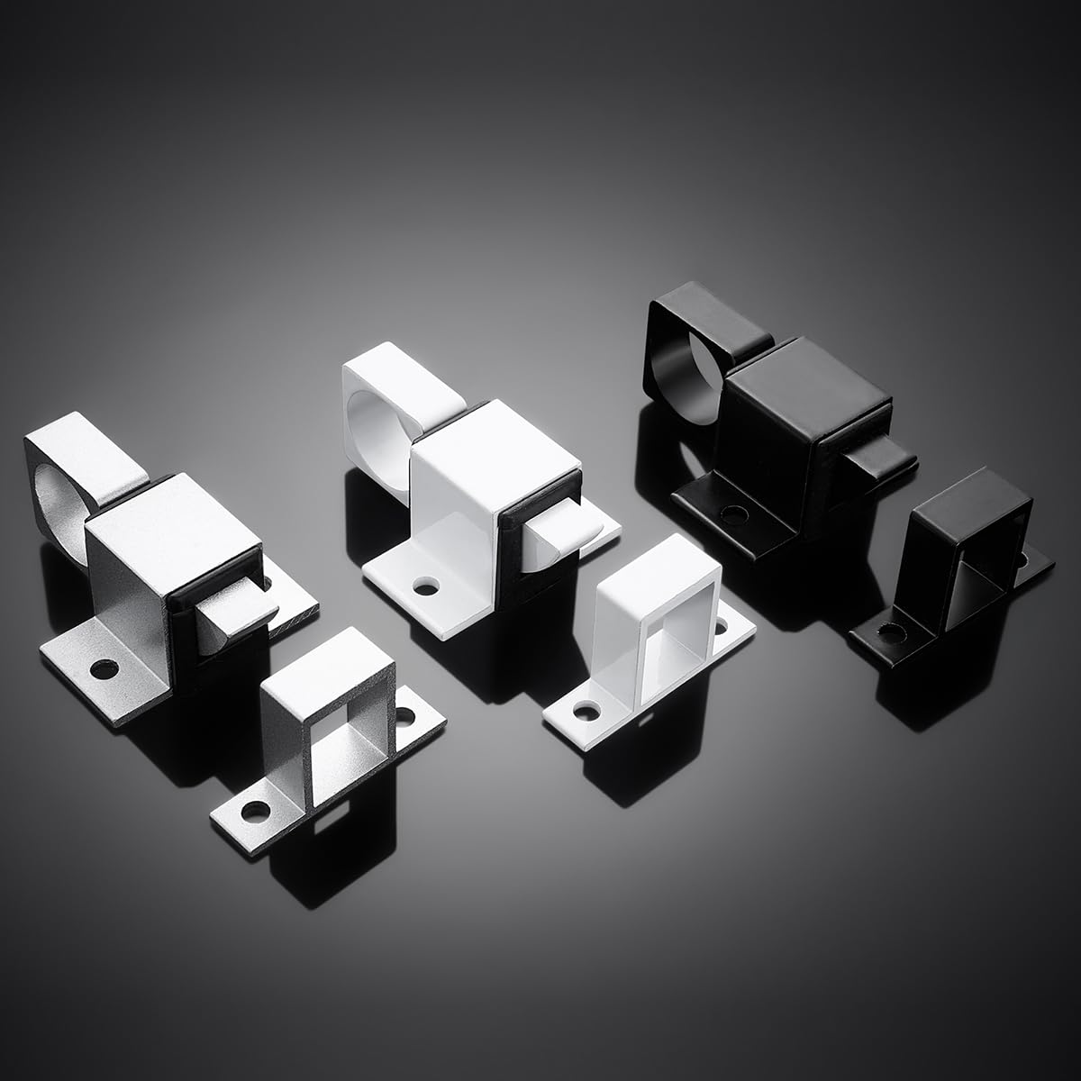 4 Packs White Spring Door Lock (4 Count)