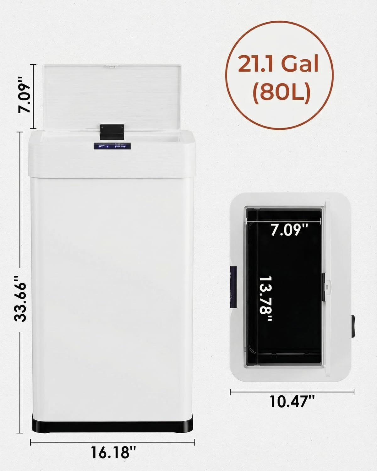 21.1 Gallon Motion Sensor Trash Can