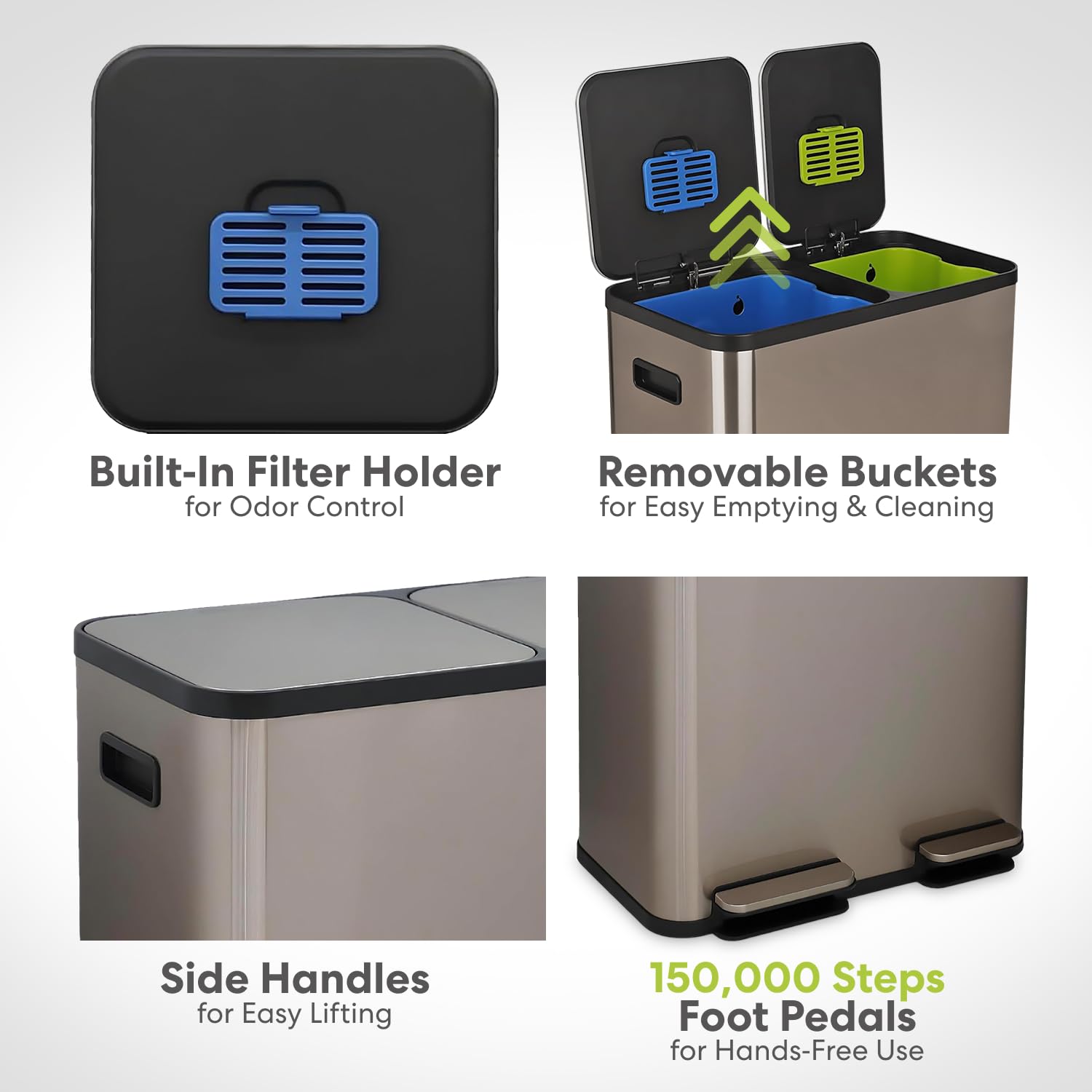 70 Liter 18.5 Gallon Rectangular Hands