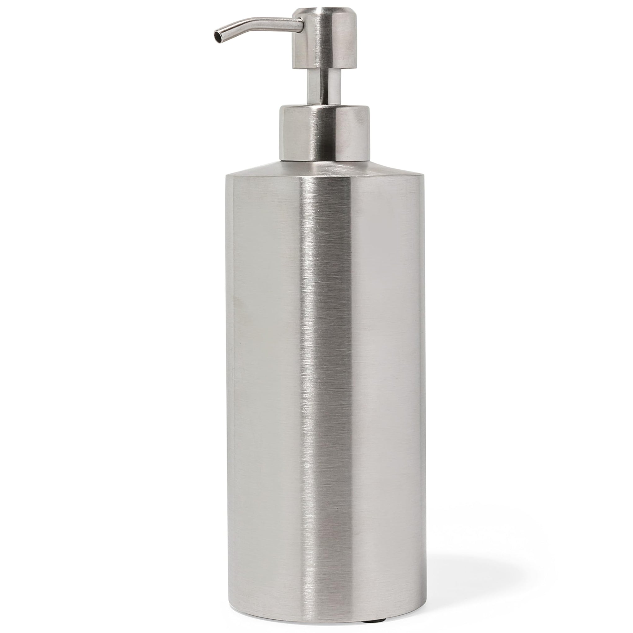 Silver Round Stainless Steel Soap Dispenser