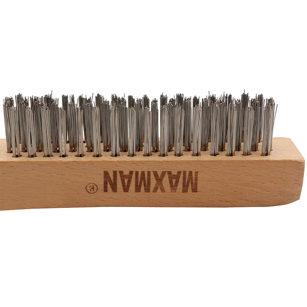 Wire Brush Heavy Duty Stainless Steel Wire Brushes for Cleaning Rust (2 Count)