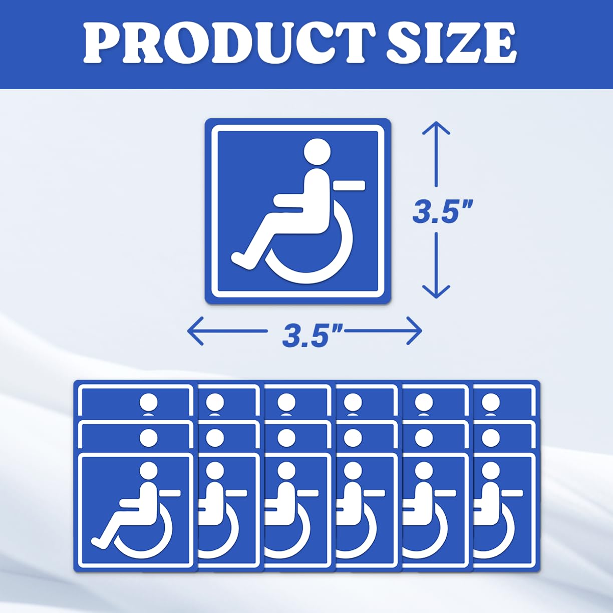 Handicap Accessibility Symbol Stickers Vinyl Wheelchair Sign Decals for Business Facility Vehicle Or Public Space Use 18Pcs Motorcycle Car Hard Bumper Water Bottles (18 Count)