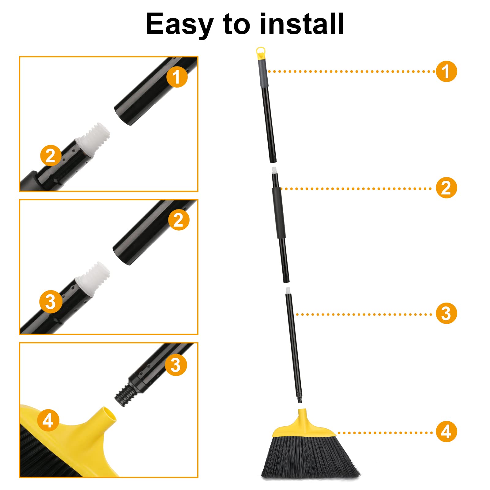 3 Pack Outdoor Broom Heavy (3 Count)