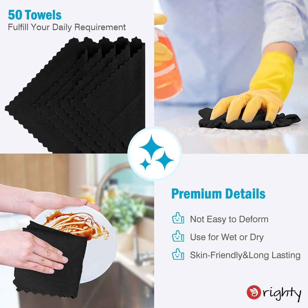 Microfiber Cleaning Cloth Bulk (50 Count)