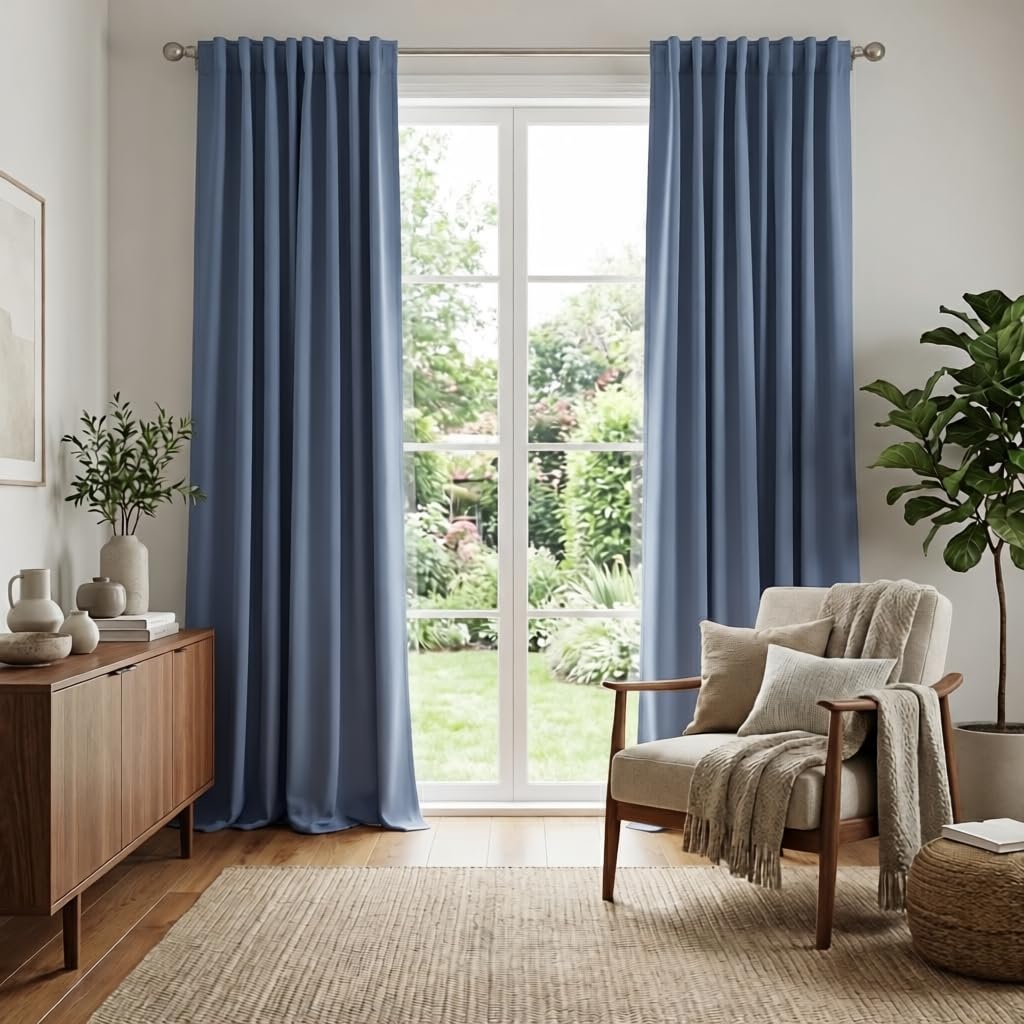 Extra Long Blackout Curtains for Living Room 108 inches Extra Long (2 Count)