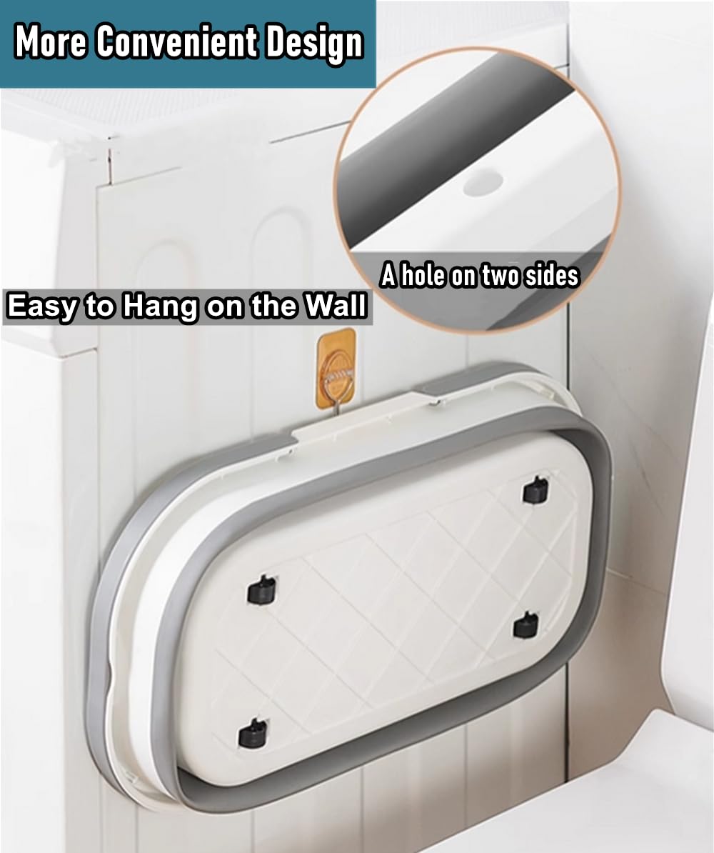 Collapsible Mop Bucket Basin Tub with Handle and Wheels