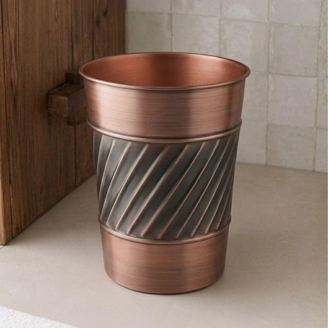 Metal Bathroom Trash Can