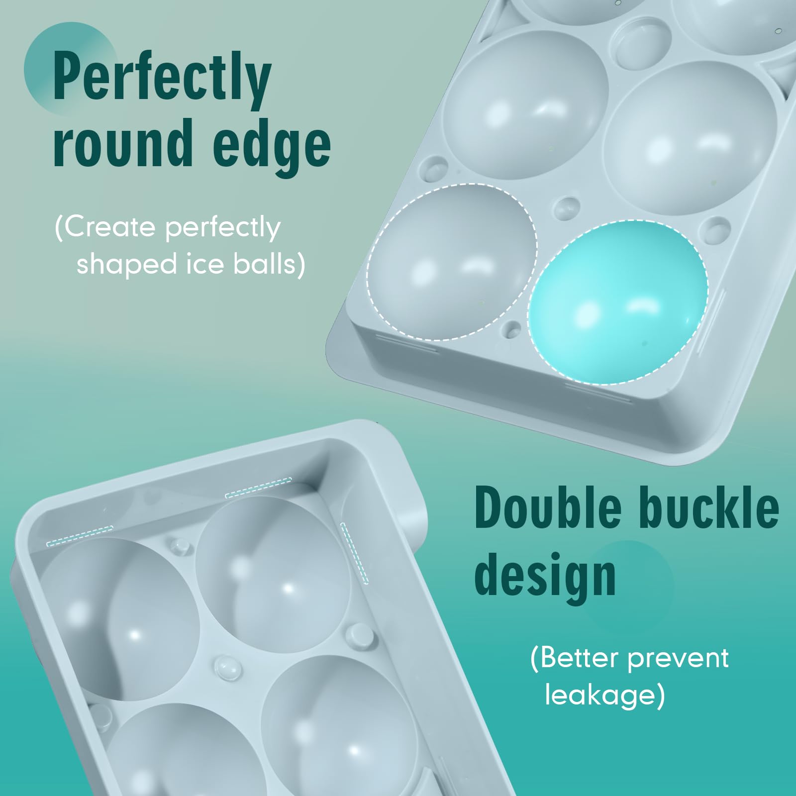2.5 Inch Large Ice Cube Molds (34.4 Ounce)