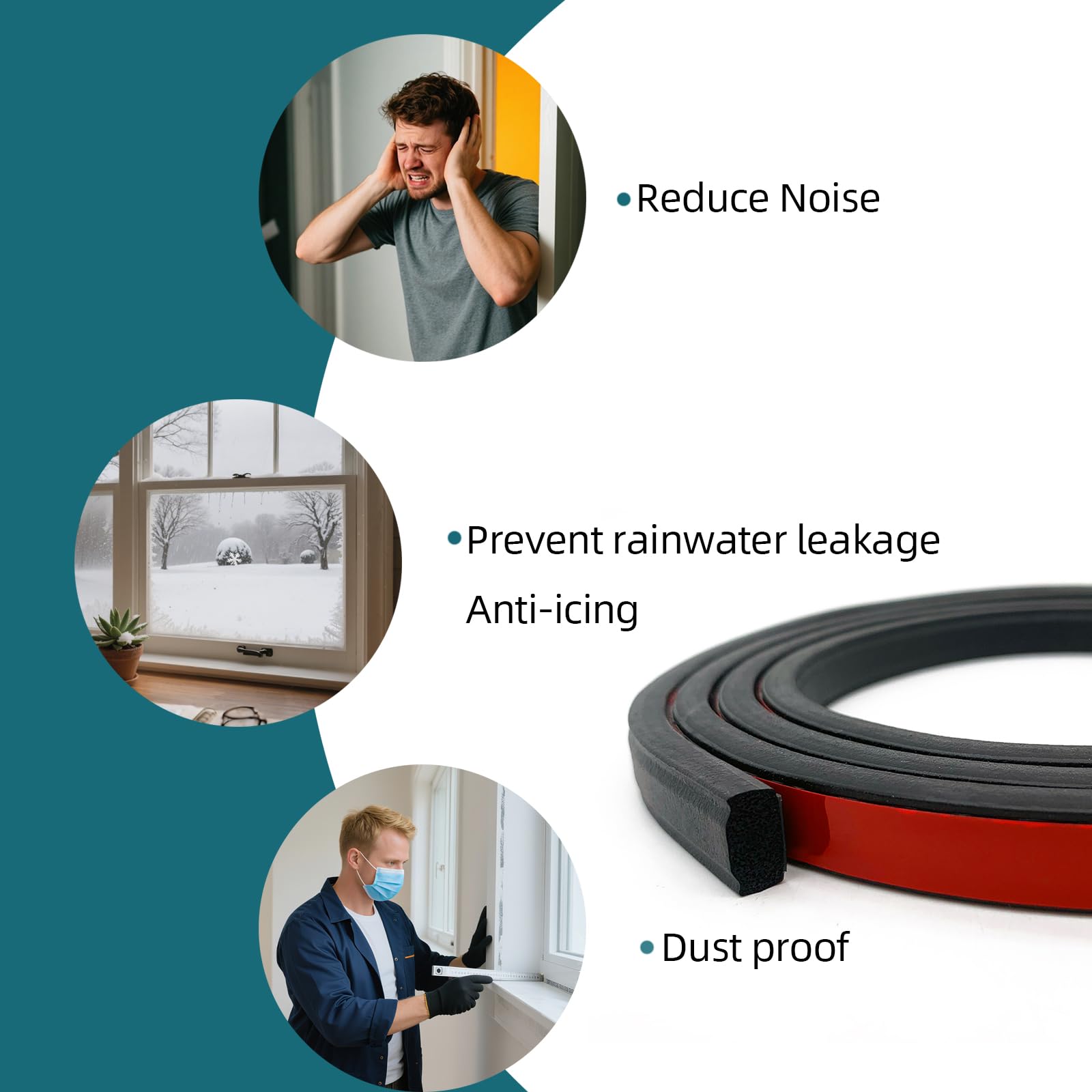 Rectangle Foam Rubber Seal